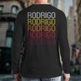 Rodrigo Retro Wordmark Pattern Vintage Style Back Print Long Sleeve T-shirt