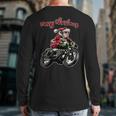 Santa Riding A Motorbike Christmas Motorcycle Christmas Back Print Long Sleeve T-shirt