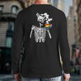 Skeleton Drinking Coffee Gay Pride Skull Lgbt Q Ally Back Print Long Sleeve T-shirt
