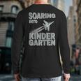 Soaring Into Kindergarten Back To School Jet Military Family Back Print Long Sleeve T-shirt