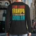 Team Leader Grandpa Like A Regular Grandpa But Cooler Back Print Long Sleeve T-shirt