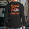 Trucker Grandpa Way Cooler Granddad Grandfather Truck Driver Back Print Long Sleeve T-shirt