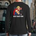 Trump Muscle Old The Great Maga King Ultra Maga Patriotic Flag Us Back Print Long Sleeve T-shirt