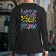 Twinkle Little Star Daddy Wonders What You Are Gender Reveal Back Print Long Sleeve T-shirt