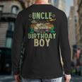 Uncle Of The Birthday Boy Army Party Matching Family Back Print Long Sleeve T-shirt