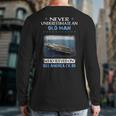 Uss America Cv66 Aircraft Carrier Veterans Day Father Day Back Print Long Sleeve T-shirt