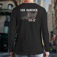 Uss Hancock Cva-19 Aircraft Carrier Veterans Day Father's Day Back Print Long Sleeve T-shirt