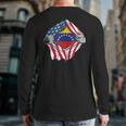 Venezuelan Blood Inside Me Venezuela Flag Bandera Vzla Back Print Long Sleeve T-shirt