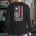 Vet Bod Like Dad Bod US Flag Dog Tag Veteran Back Print Long Sleeve T-shirt
