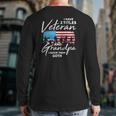 Veteran Grandpa American Flag Two Titles Grandfather Back Print Long Sleeve T-shirt