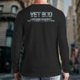 VeteranVet Bod Like Dad Bod But With More Knee Pain Back Print Long Sleeve T-shirt