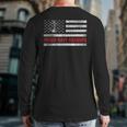 Vintage American Flag Proud Navy Grandpa Veteran Day Back Print Long Sleeve T-shirt