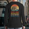 Vintage Best Hedgehog Dad Ever Animals Lover Back Print Long Sleeve T-shirt