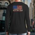 Vintage Best Opa Ever American Flag Father's Day Back Print Long Sleeve T-shirt