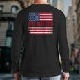 Vintage Best Papa Ever American Flag Father's Day Back Print Long Sleeve T-shirt