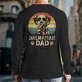 Vintage Dalmatian Dad Dog Lovers Father's Day Back Print Long Sleeve T-shirt