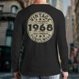 Vintage Established 1968 55Th Birthday Party Retro Men Back Print Long Sleeve T-shirt