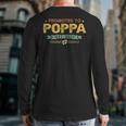 Vintage New Grandpa Promoted To Poppa Est2021 New Baby Back Print Long Sleeve T-shirt