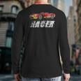 Vintage Racer Speed King Racing Car Silhouette Back Print Long Sleeve T-shirt