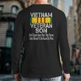 Vintage Us Military Family Vietnam Veteran Son Back Print Long Sleeve T-shirt