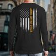 Vintage Usa Animal Control Officer American Flag Patriotic Back Print Long Sleeve T-shirt