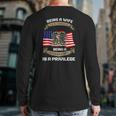 Being A Wife Is A Choice Being A Veteran's Wife Back Print Long Sleeve T-shirt