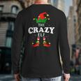 Xmas Crazy Elf Family Matching Christmas Pajama Back Print Long Sleeve T-shirt