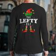 Xmas Lefty Elf Family Matching Christmas Pajama Back Print Long Sleeve T-shirt