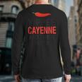 Yippee Cayenne Hot Pepper Ki-Yay Back Print Long Sleeve T-shirt