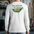 Big Brother Of Twins Two Peas In A Pod Back Print Long Sleeve T-shirt