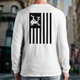 Cool Spin Class Bike American Flag Gym Workout Spinning Back Print Long Sleeve T-shirt