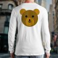 Cute Brown Bear Teddy-Bear Back Print Long Sleeve T-shirt