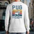 Dog Pug Papa Vintage Pug Dad Back Print Long Sleeve T-shirt Dog Pug Papa Vintage Pug Dad Back Print Long Sleeve T-shirt