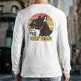 Cat Dad Father's Day Back Print Long Sleeve T-shirt