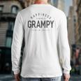 Happiness Is Being A Grampy Father's Day Men Back Print Long Sleeve T-shirt