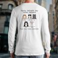 Happy Father's Day Human Servant Your Tiny Furry Overlords Personalized Cat Names Back Print Long Sleeve T-shirt