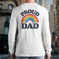 Lgbtq Proud Dad Gay Pride Lgbt Ally Rainbow Father's Day Back Print Long Sleeve T-shirt