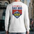 Mens It's Not A Dad Bod It's A Father Figure Dad Joke Father's Day Back Print Long Sleeve T-shirt