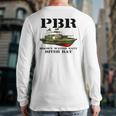 Pbr Brown Water Navy Back Print Long Sleeve T-shirt