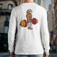 Sloth Deadlift Lazy Fitness Bodybuilder Animal Back Print Long Sleeve T-shirt