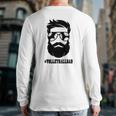 Volleyball Dad With Beard And Cool Sunglasses Back Print Long Sleeve T-shirt