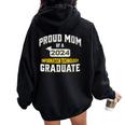 2024 Matching Proud Mom 2024 Information Technology Graduate Women Oversized Hoodie Back Print Black