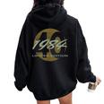 40Th Birthday 40 Years 1984 Vintage Women Oversized Hoodie Back Print Black