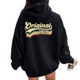 45Th Birthday Original Vintage Born In 1979 Women Oversized Hoodie Back Print Black