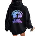 Archery Girl Never Underestimate A Girl With A Bow Hunting Women Oversized Hoodie Back Print Black