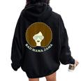 Bad Mama Jama Women Oversized Hoodie Back Print Black