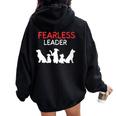 Best Dog Walker Dog Lover Dog Parent Alpha Fearless Leader Women Oversized Hoodie Back Print Black