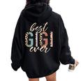 Best Gigi Ever Leopard Print Women Oversized Hoodie Back Print Black