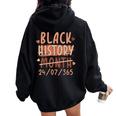 Black History Month Afro Melanin Black Afro American Women Oversized Hoodie Back Print Black