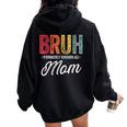 Bruh Formerly Known As Mom For Mom Mother's Day Women Oversized Hoodie Back Print Black